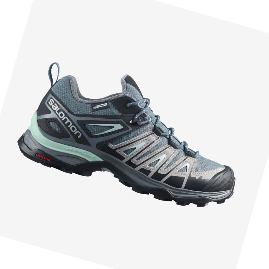 Salomon WoX ULTRA PIONEER CLIMASALOMON™ WATERPROOF Kadın Yürüyüş Ayakkabısı Yeşil | TR 2794AHK